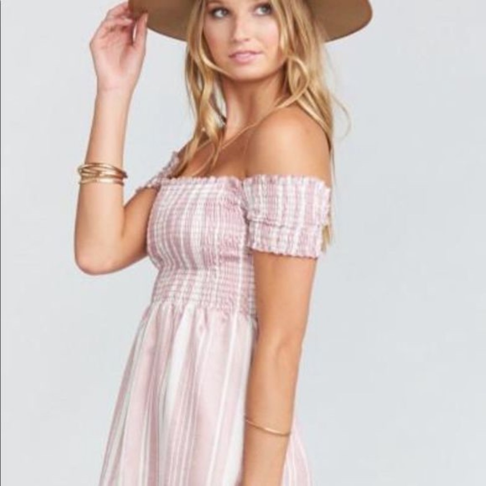 Show Me Your Mumu - Dolly Smocked Dress with pink Stripes - Size Small - Picture 2 of 11
